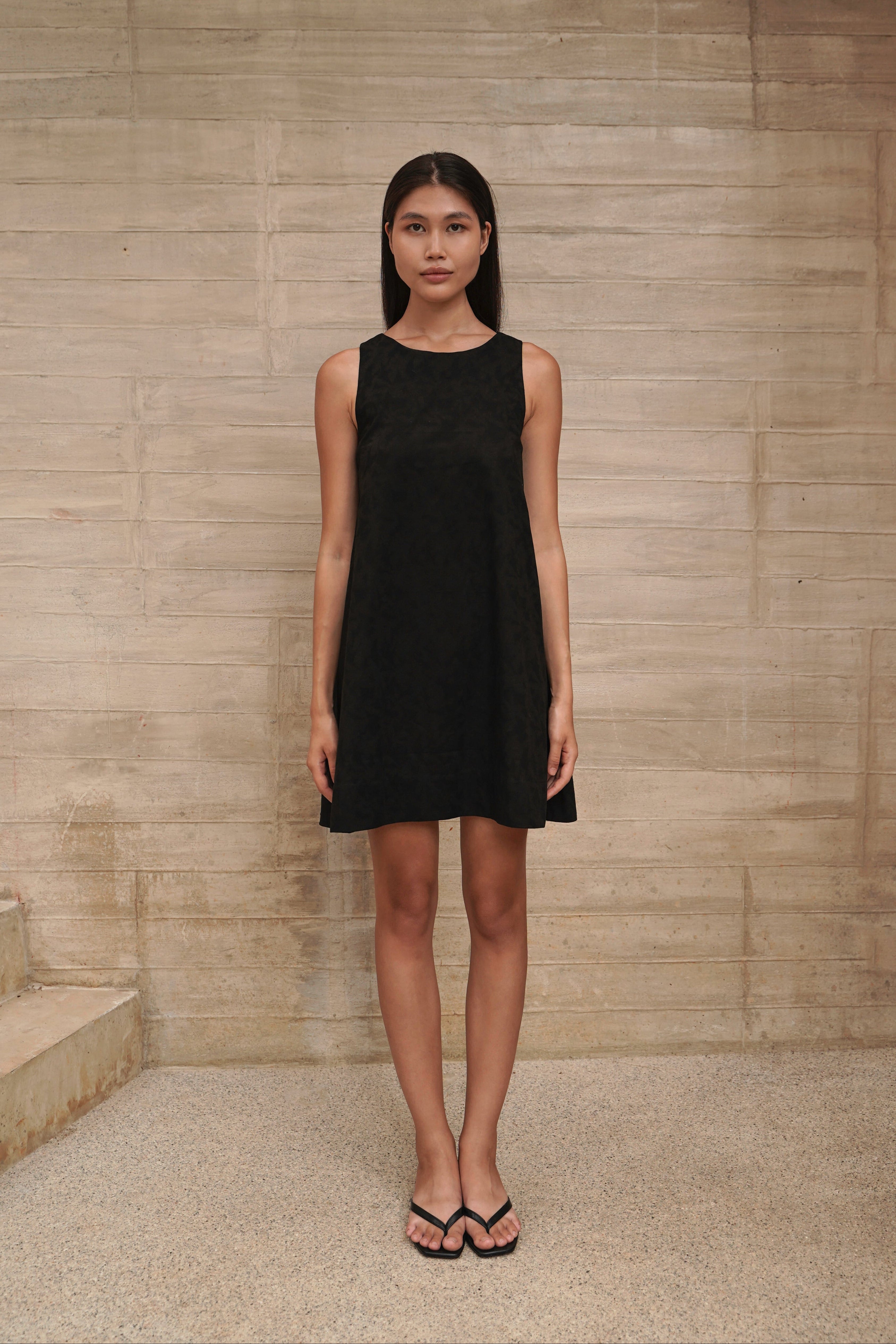 Trapeze Jacquard Dress