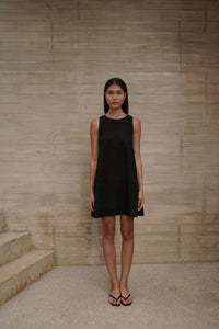 Trapeze Jacquard Dress – front full-body