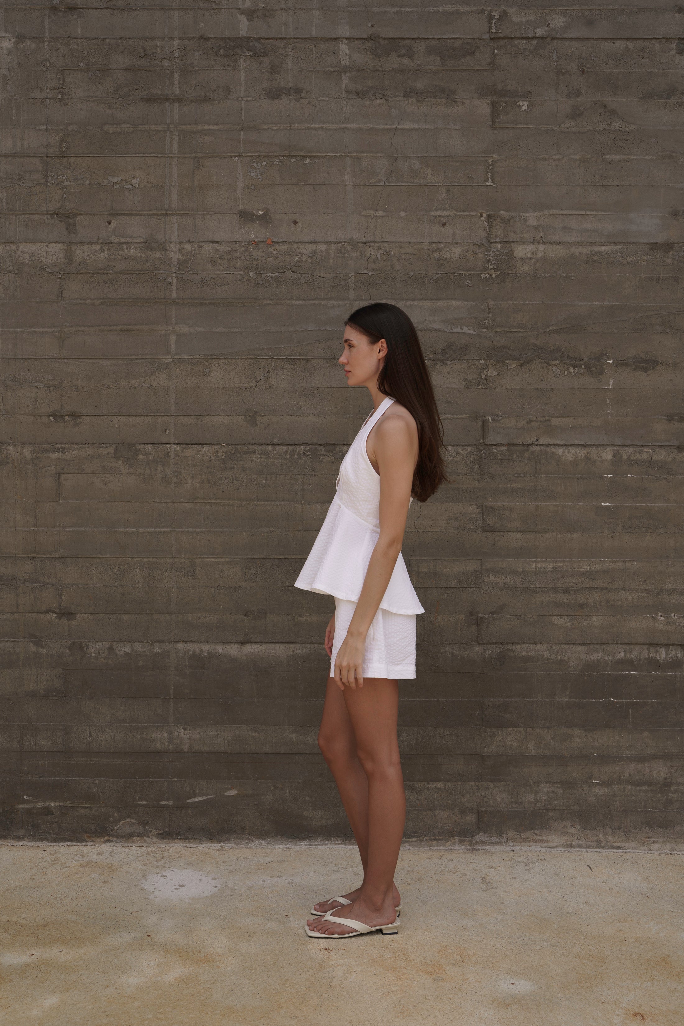 Side profile view