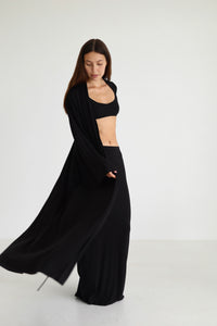 Flowing kimono Veil - Black