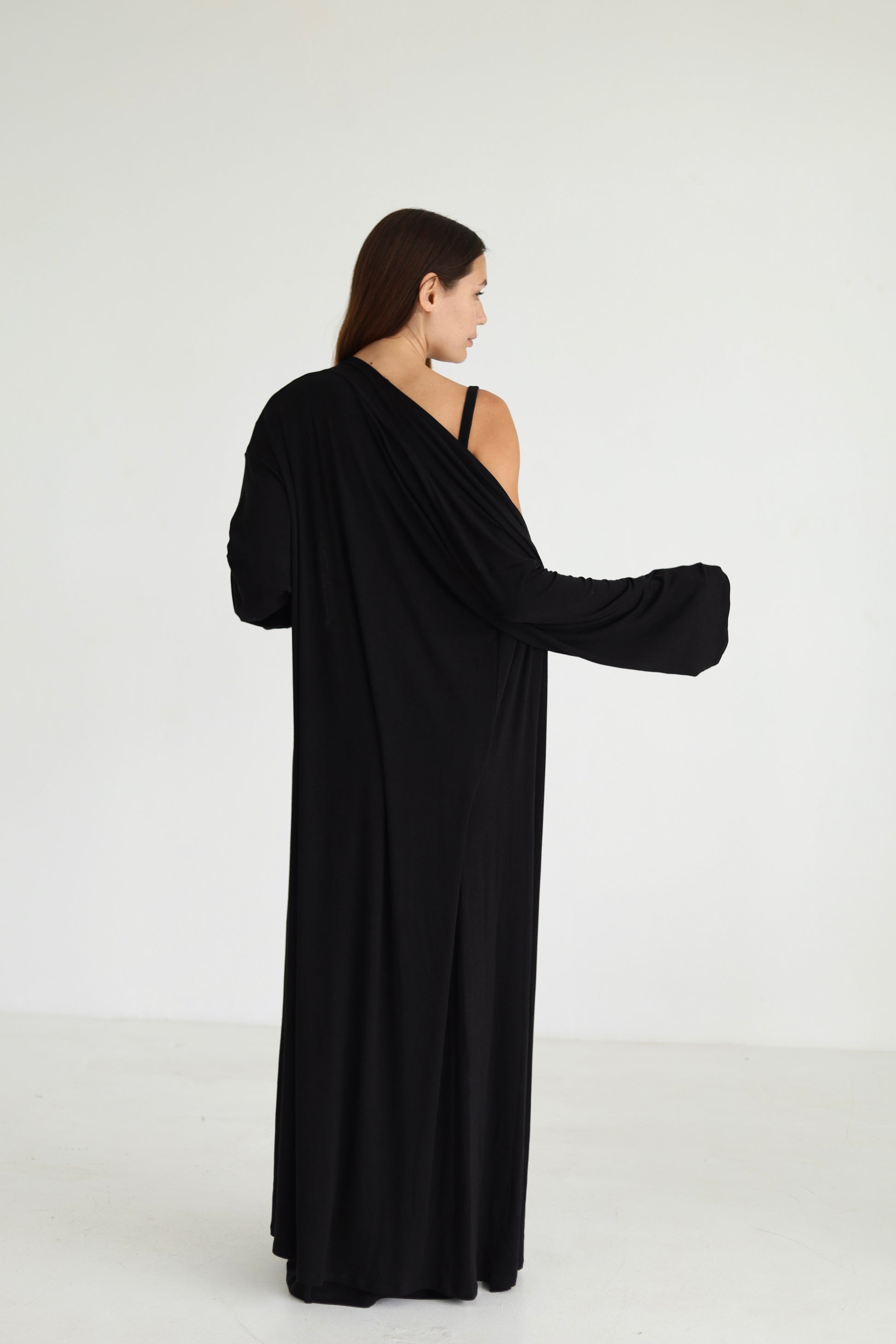 Flowing kimono Veil - Black