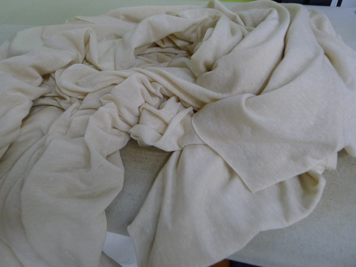 Close-up of light fabric in the UMI studio